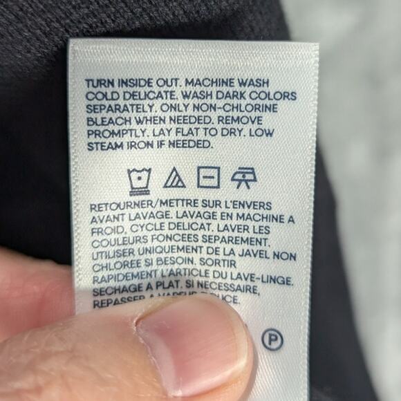 Lands End Cardigan Sweater Mens Small Faded Black Button Front Grandpa Preppy - Picture 5 of 10